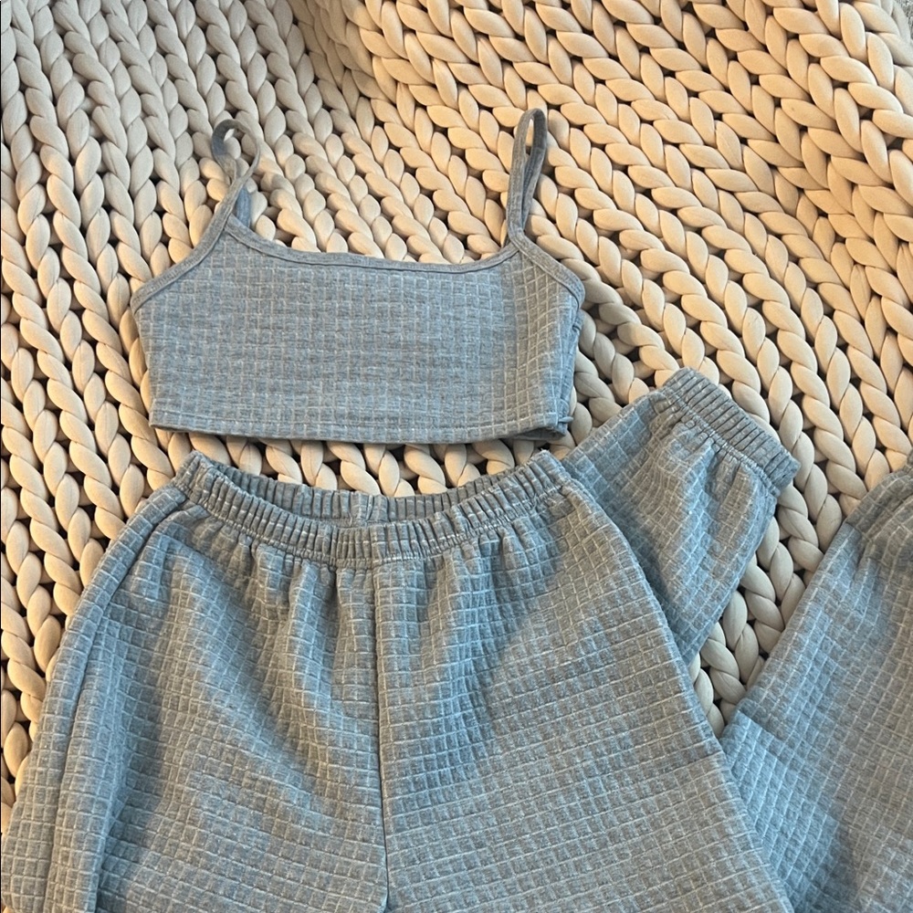Grey Top and Pants Set